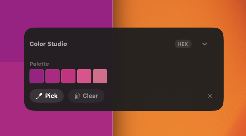 Quick access panel screen